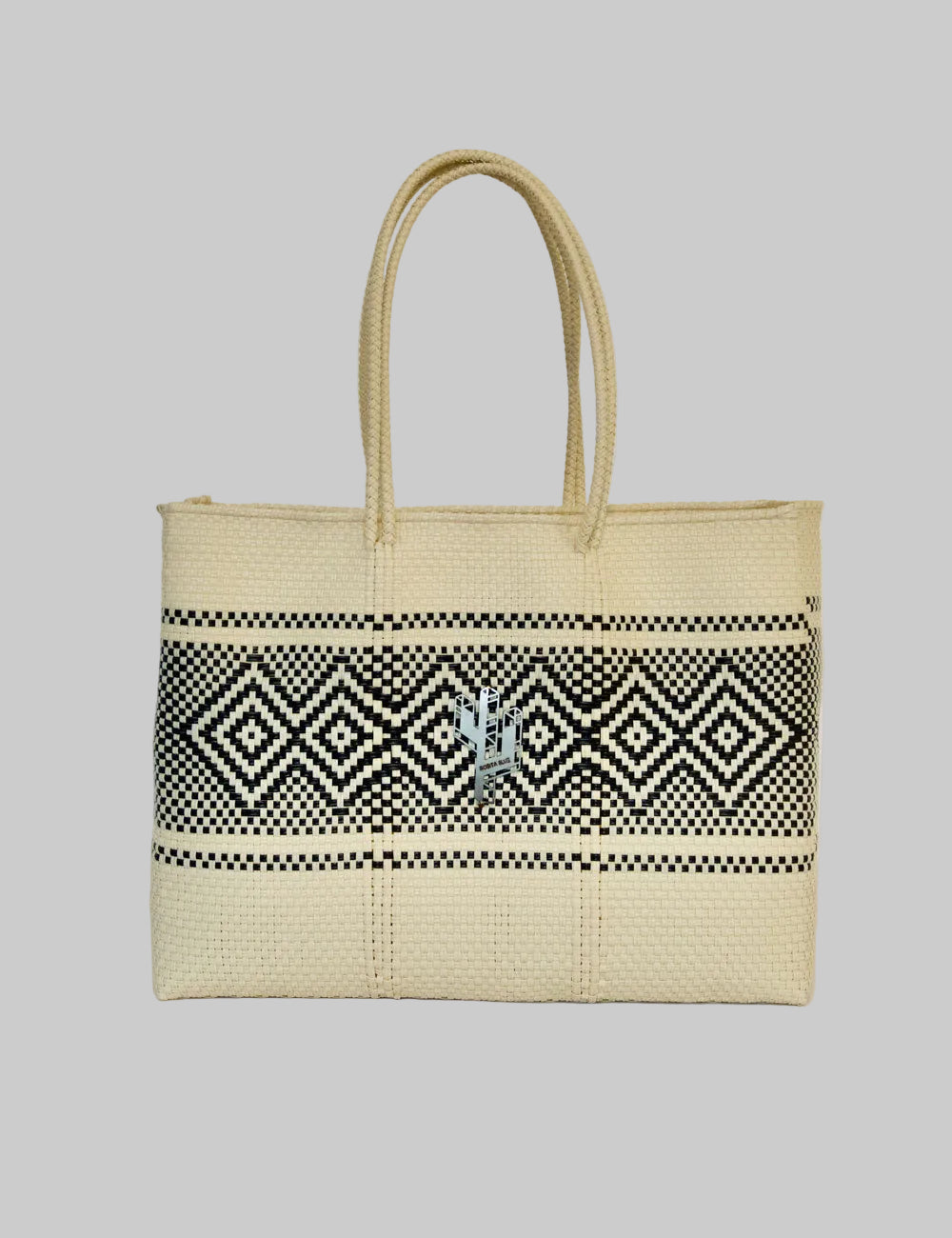Rosita Blue - Azteca Beige-Black Large Tote