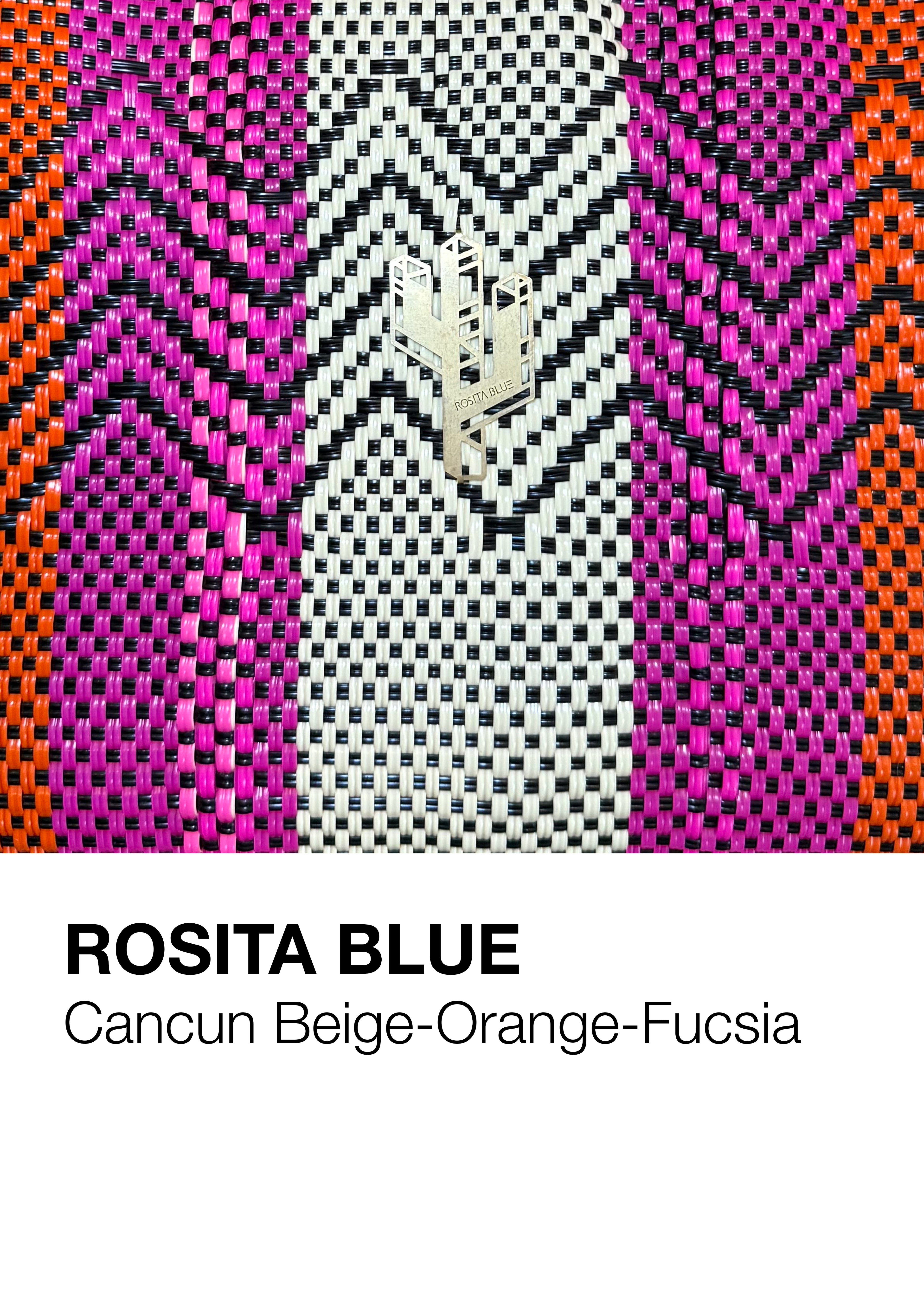 Cancun Beige-Orange-Fucsia Medium Tote