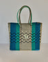 Rosita Blue - Cancun Beige-Turquoise-Blue Medium Tote