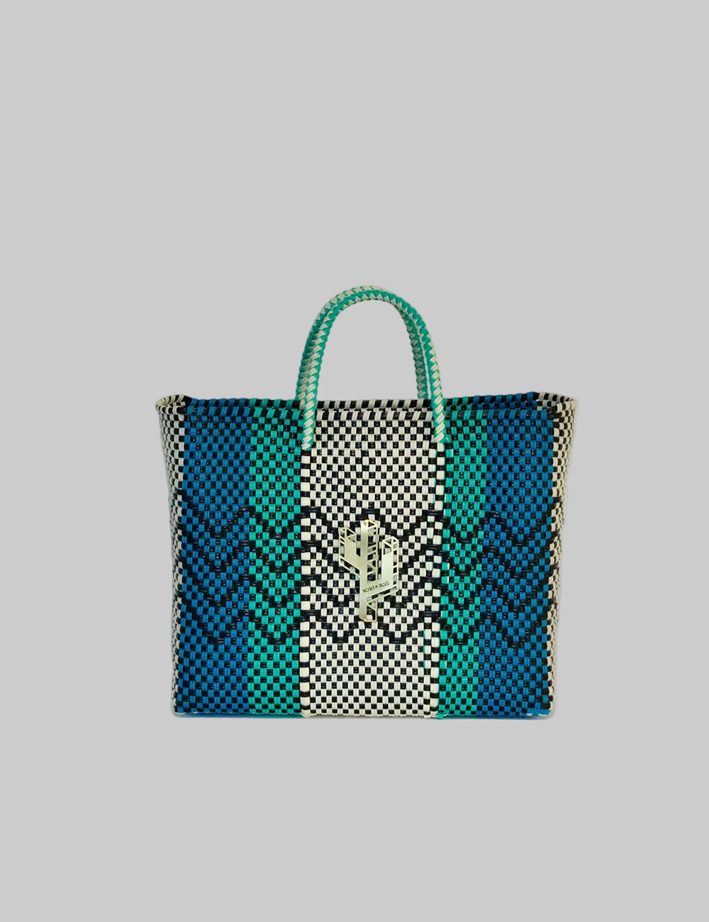 Rosita Blue - Cancun Beige-Turquoise-Blue Small Tote