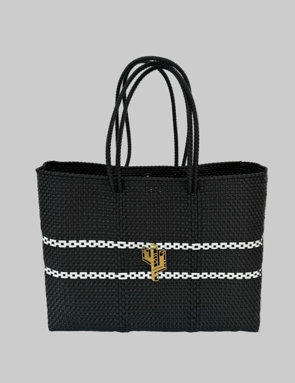 Rosita Blue - Candela White-Black Large Tote