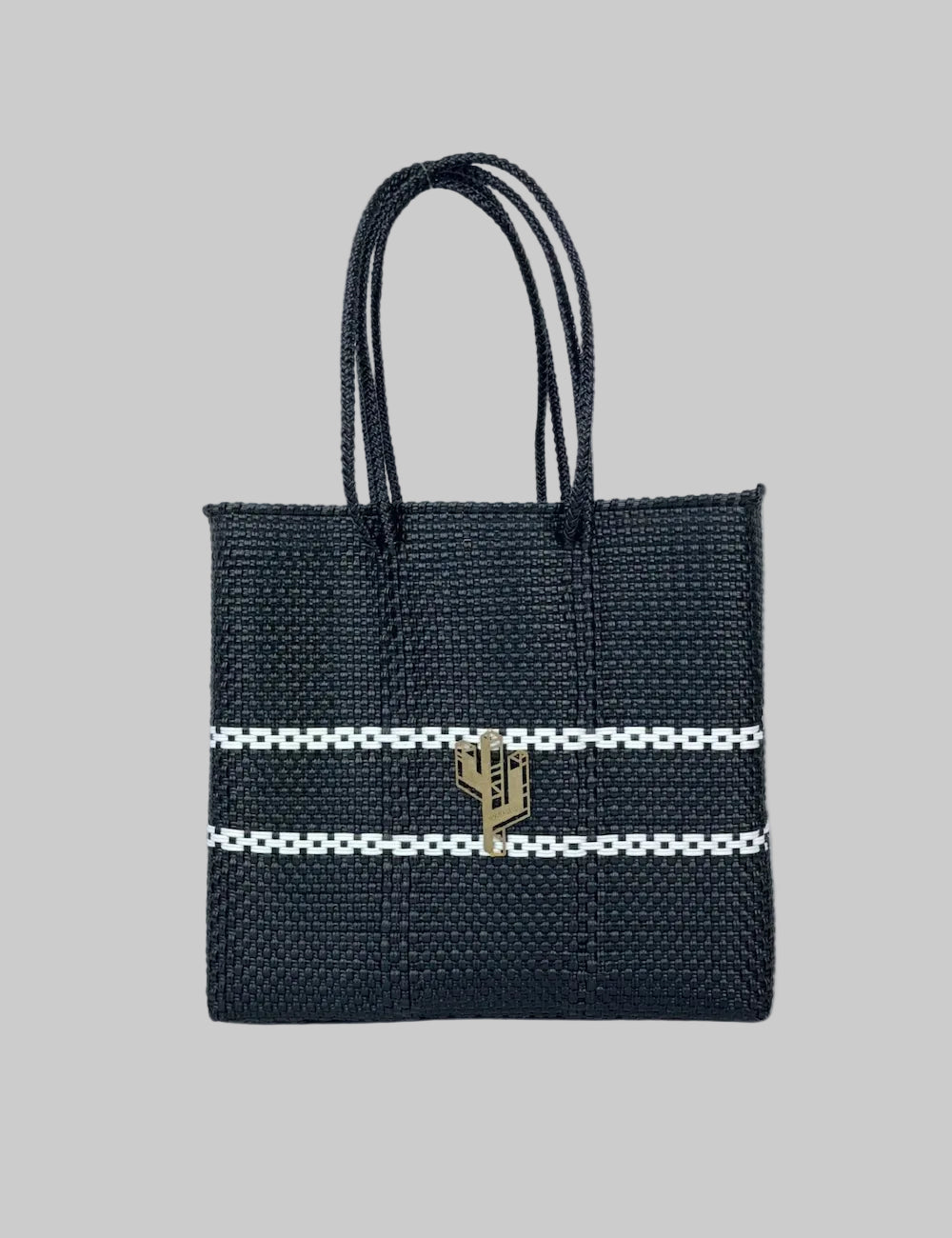 Rosita Blue - Candela White-Black Medium Tote