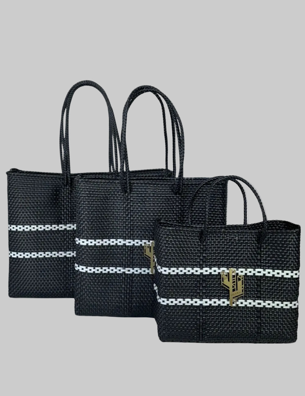 Rosita Blue - Candela White-Black Tote Sizes