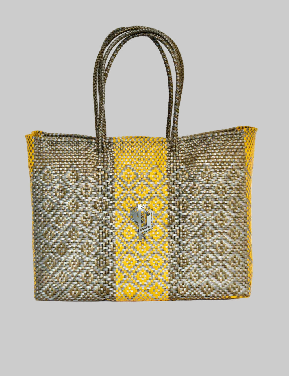 Rosita Blue - Chiapas Silver-Yellow Large Tote