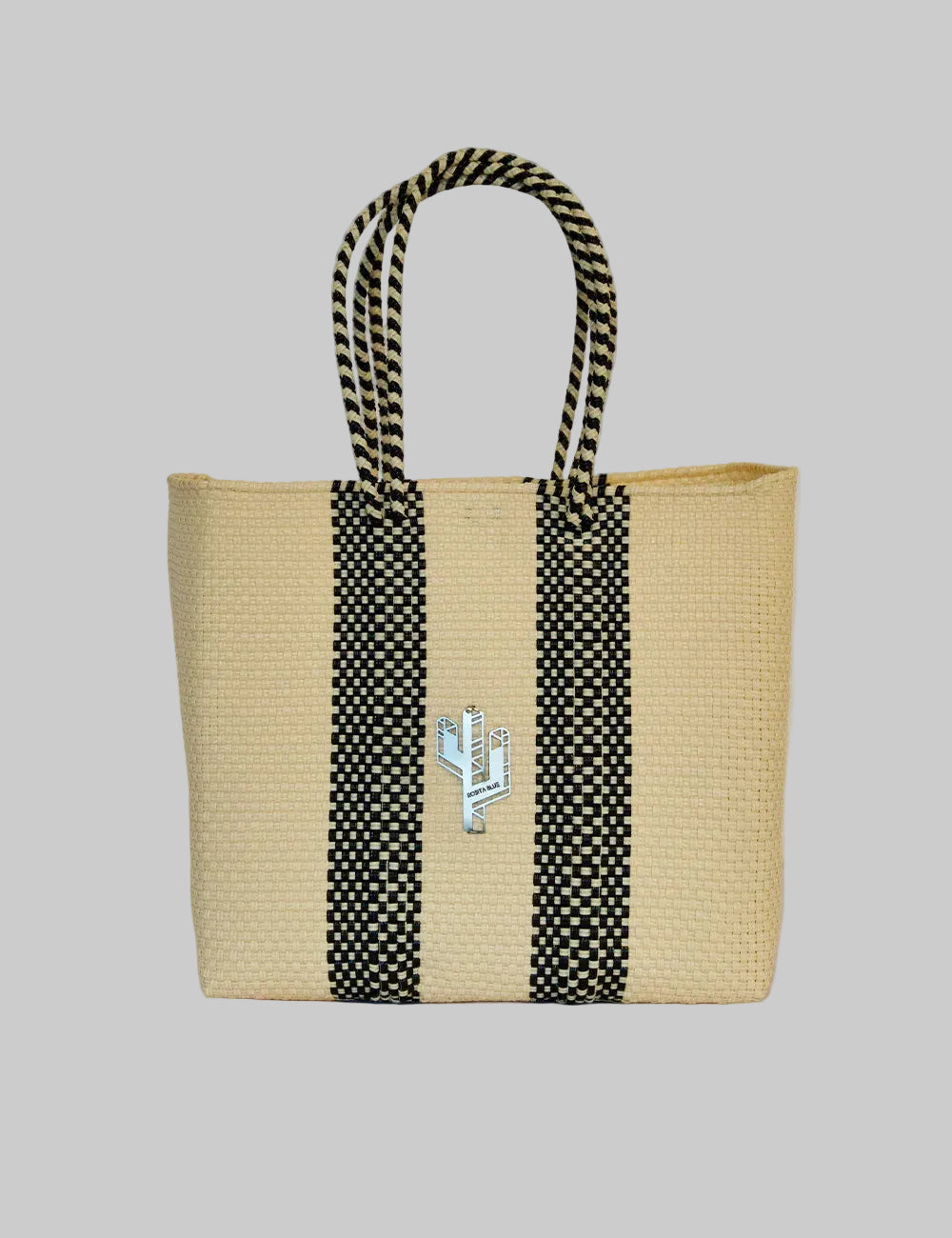 Rosita Blue - Colima Beige-Black Medium Tote