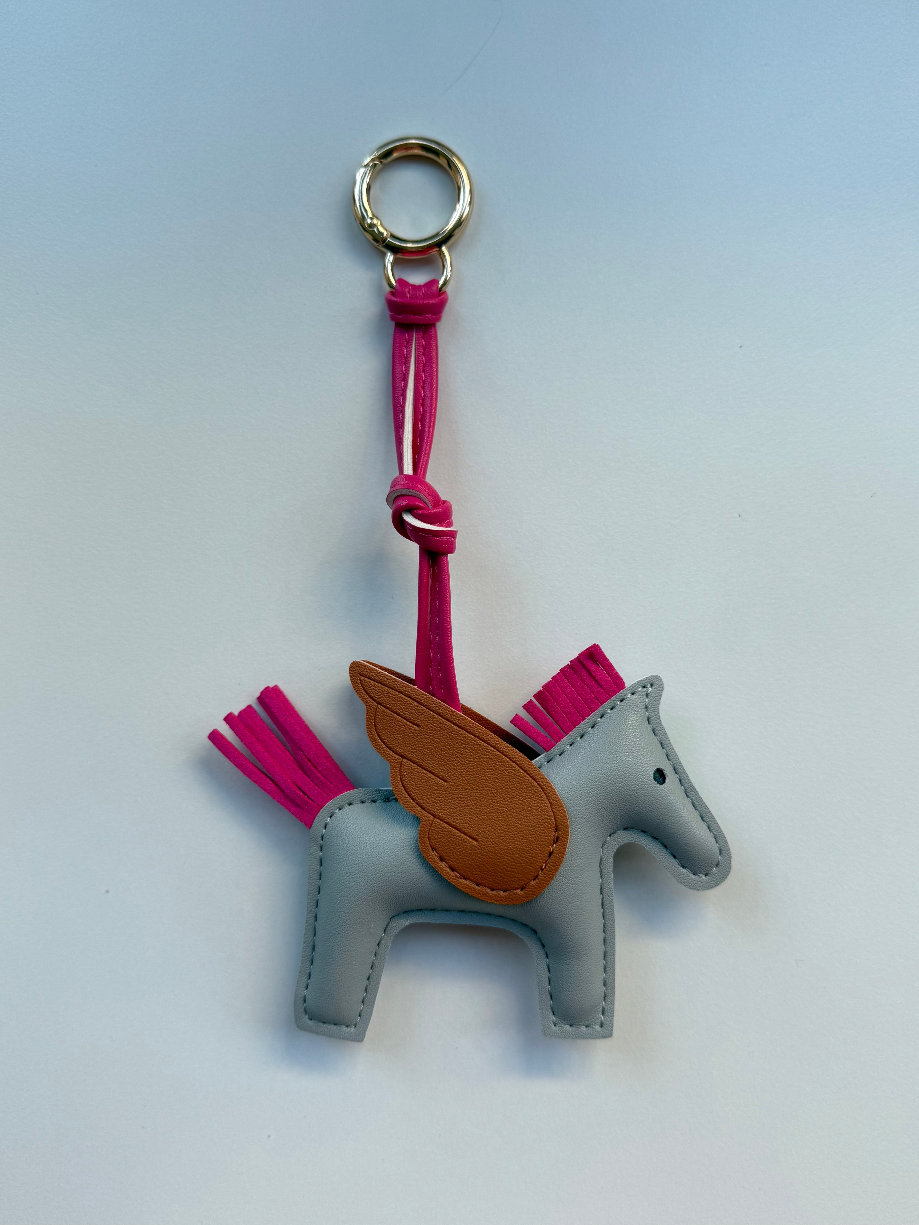 Charm/Keyring Pferdchen-grau