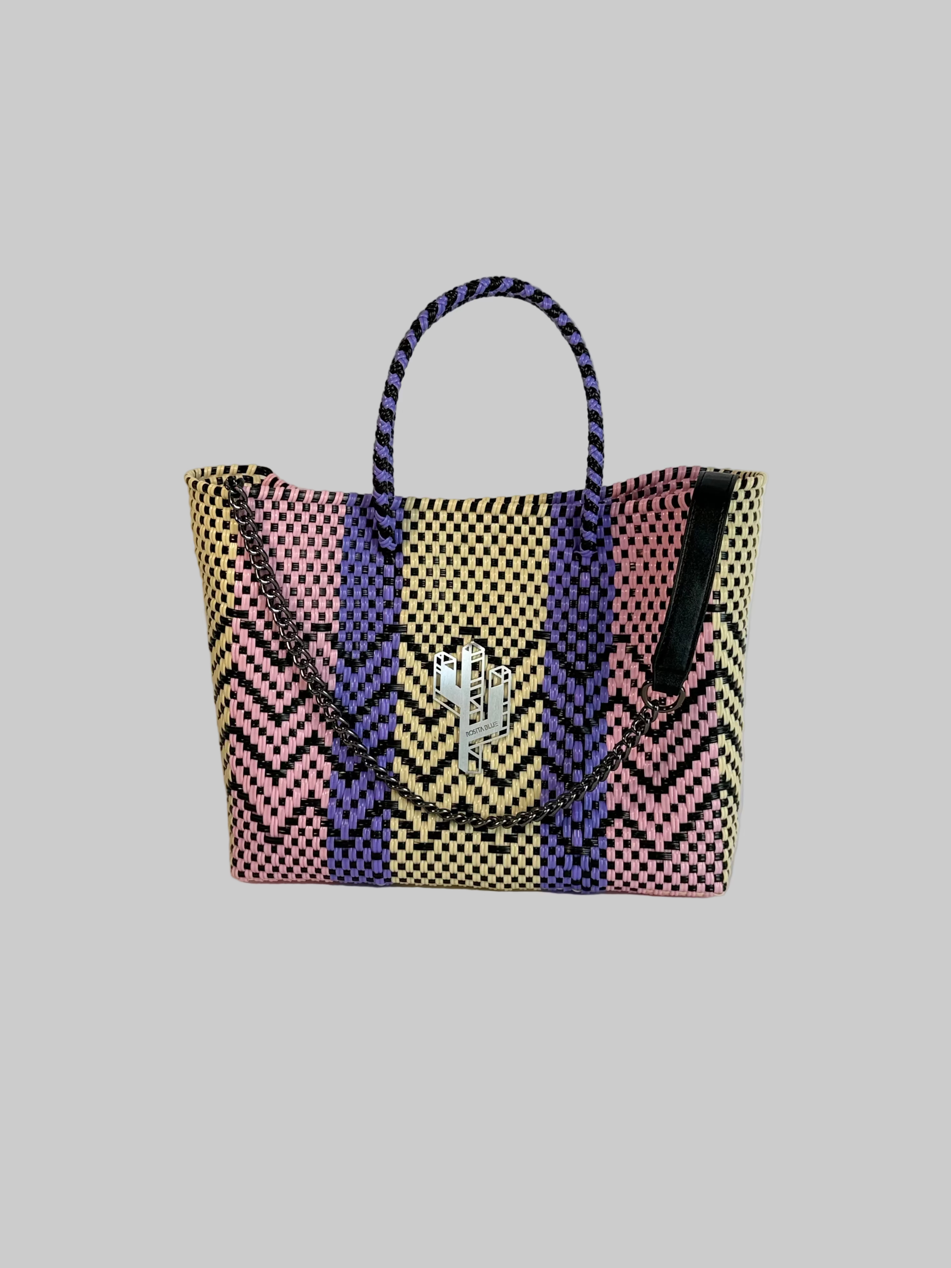 Cancun Beige-Rosa-Lila Small Tote