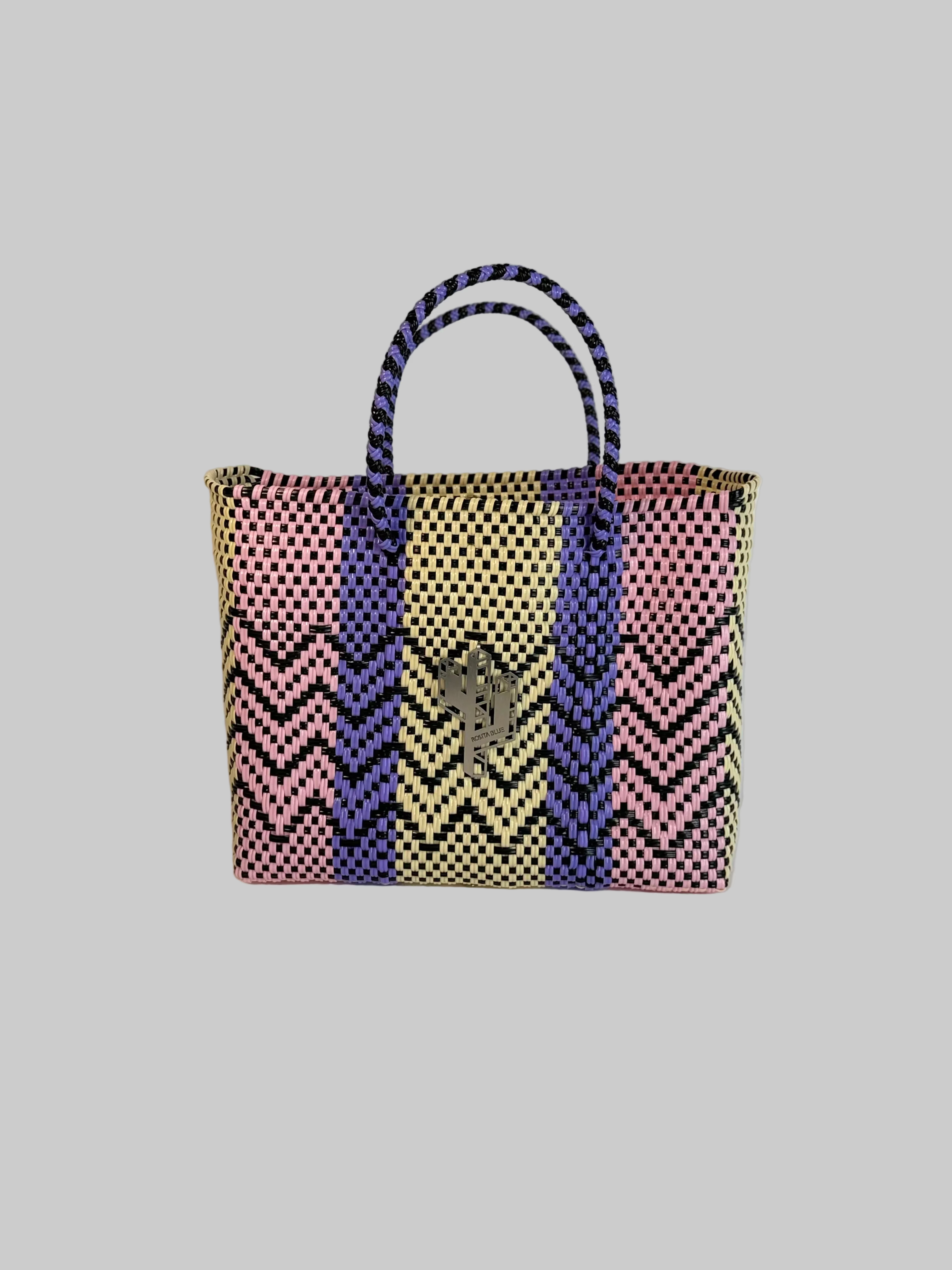 Cancun Beige-Rosa-Lila Small Tote