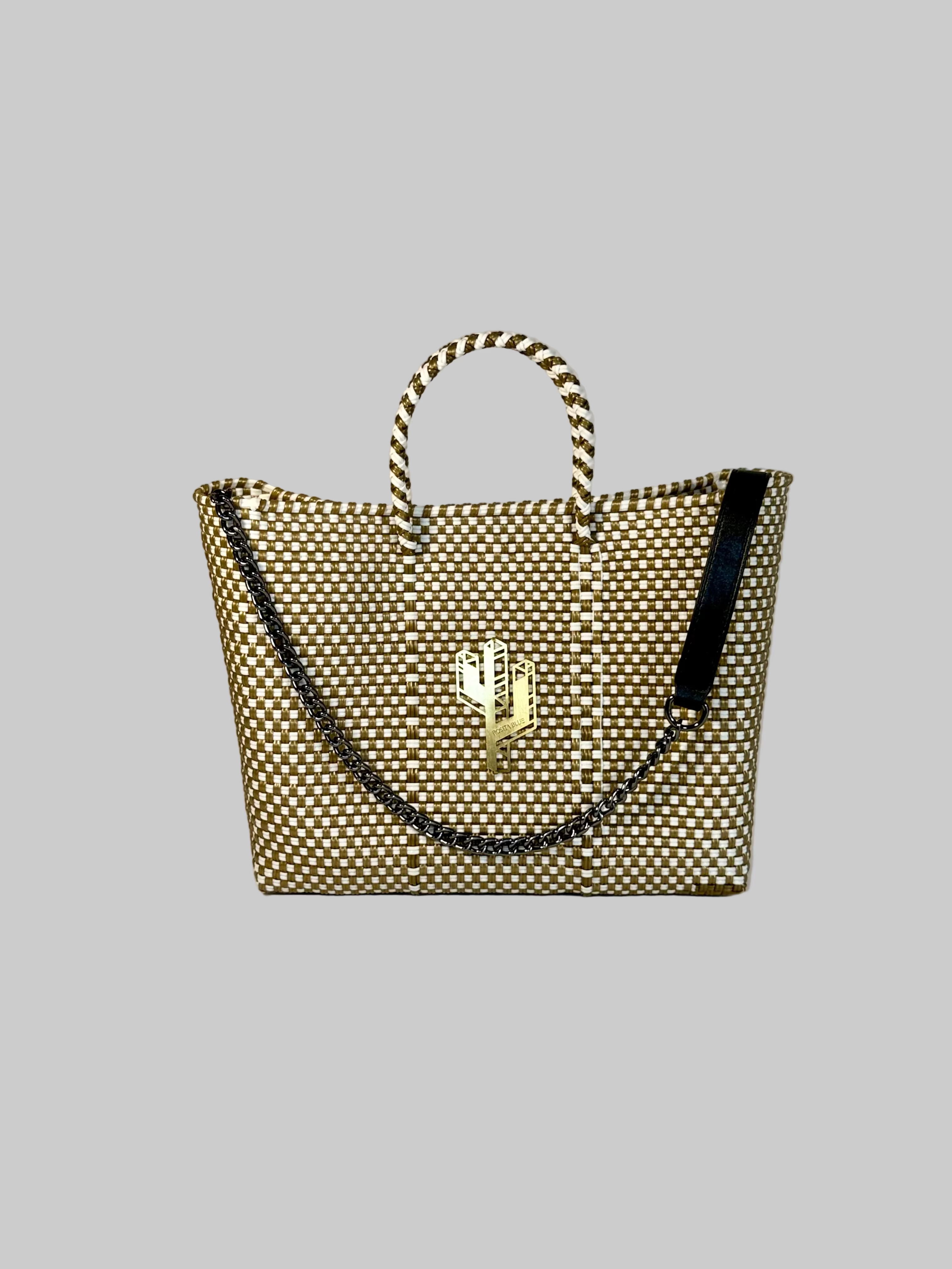 Jalisco Gold-White Small Tote