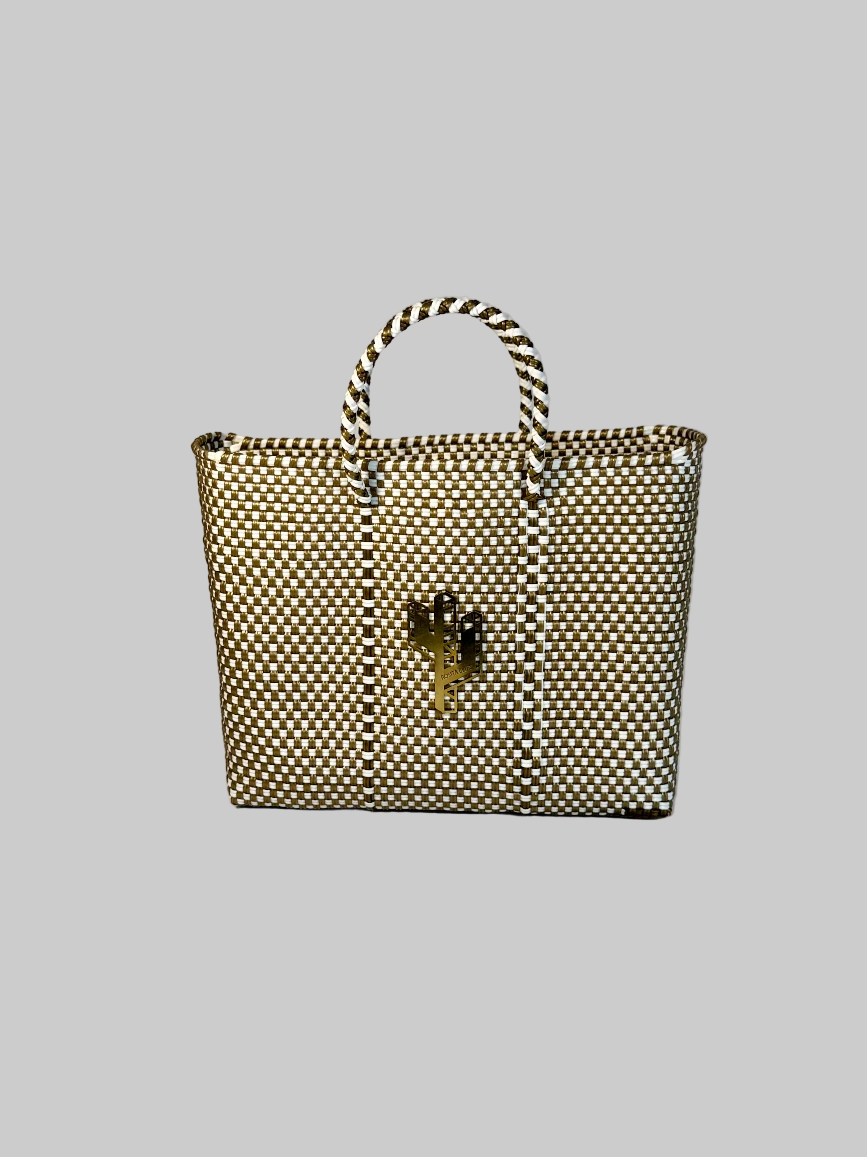 Jalisco Gold-White Small Tote