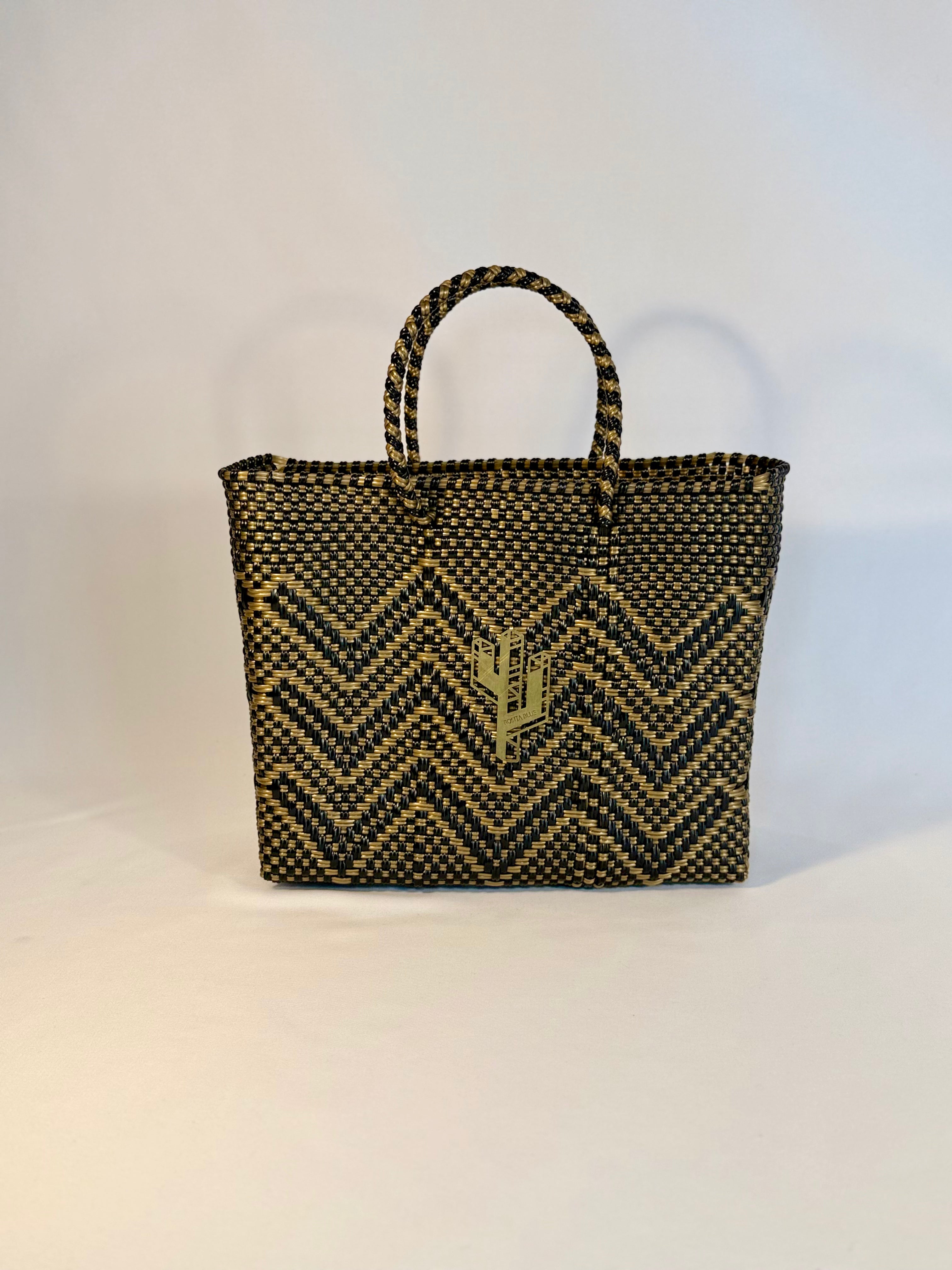 Veracruz Bronze-Gold-Black Small Tote