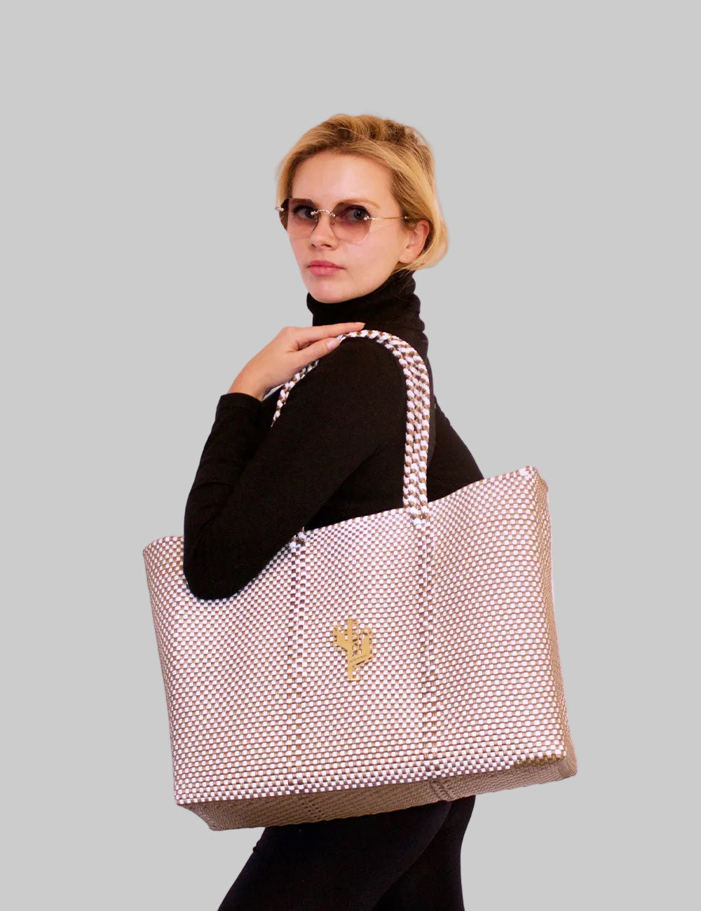 Rosita Blue - Jalisco Gold-White Large Tote