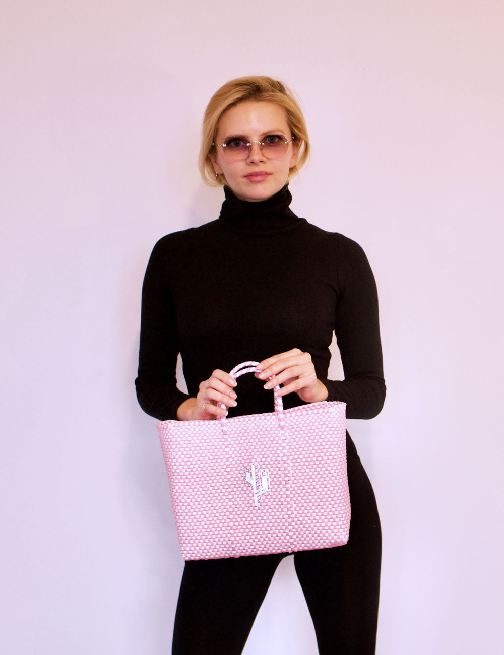 Rosita Blue - Jalisco Pink-White Small Tote