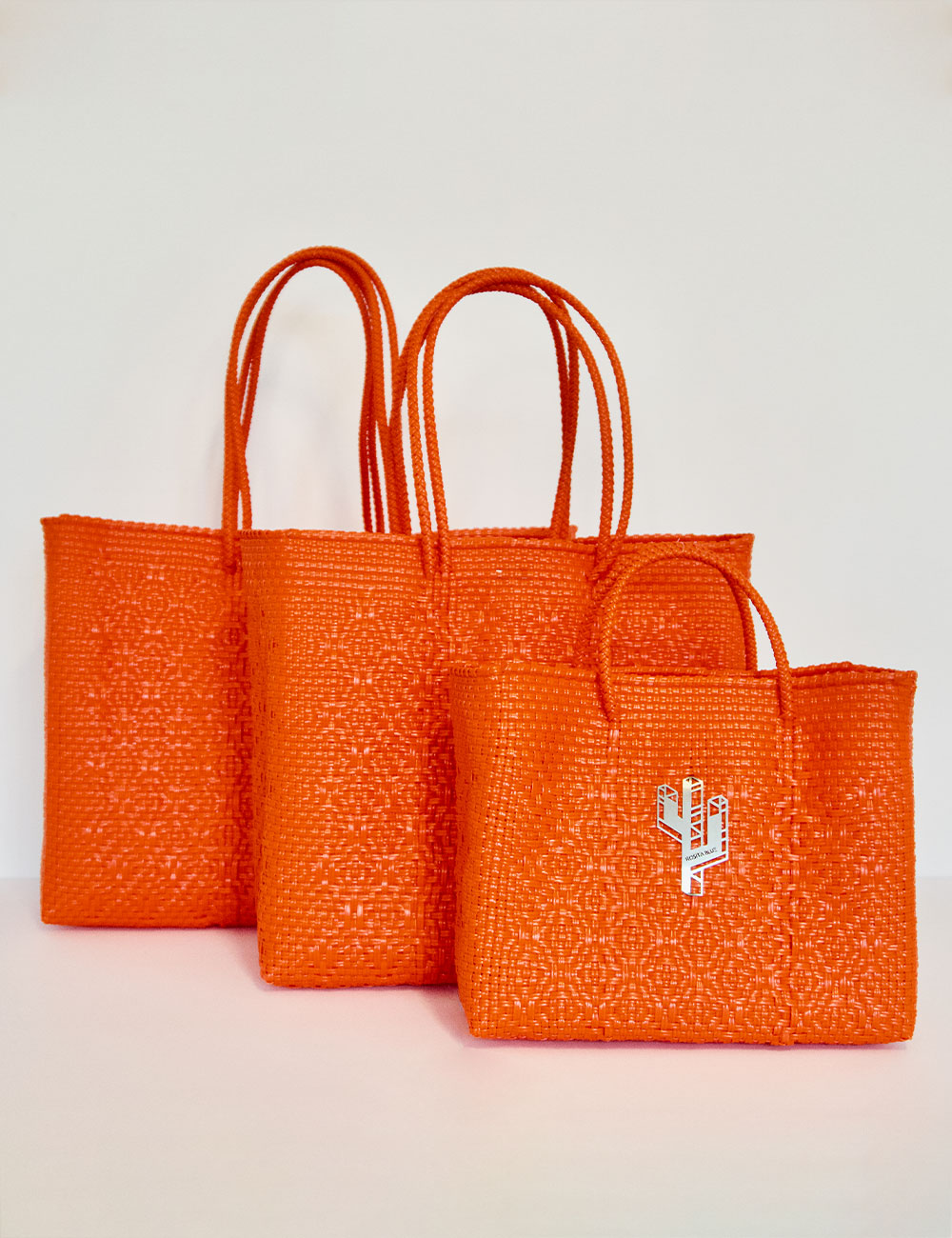 Rosita Blue - La Paz Orange Tote Sizes