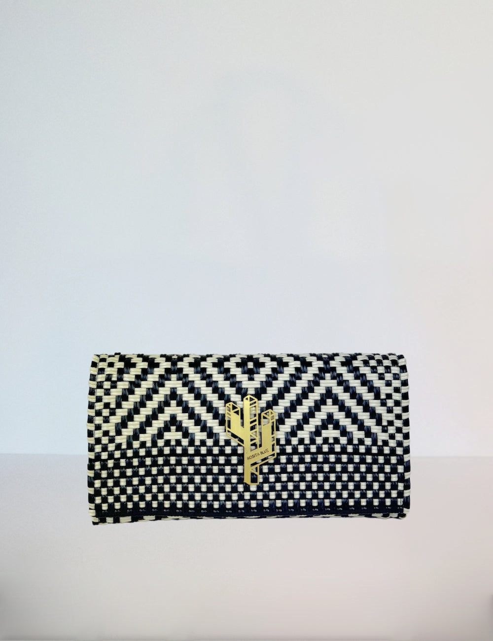 Rosita Blue - Lily Clutch Black Beige