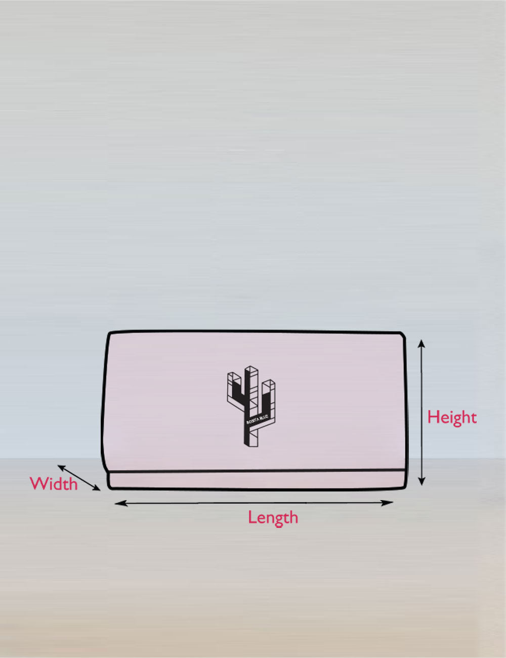 Rosita Blue - Lily Clutch Measurement