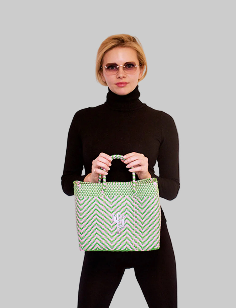 Rosita Blue - Mapimi Green-Pink Small Tote