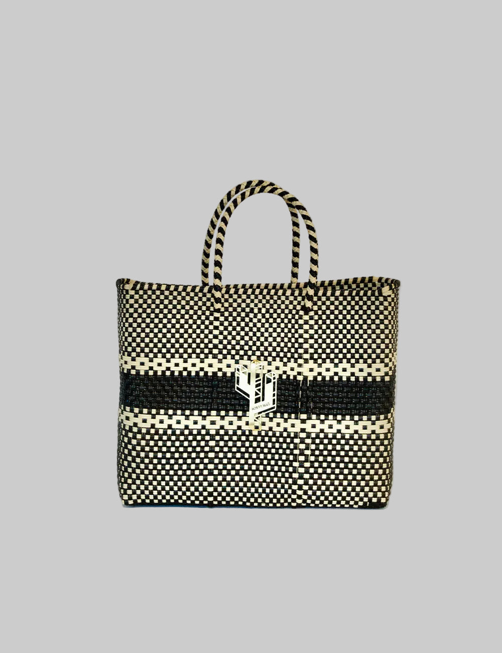 Rosita Blue - Puebla Beige-Black Small Tote
