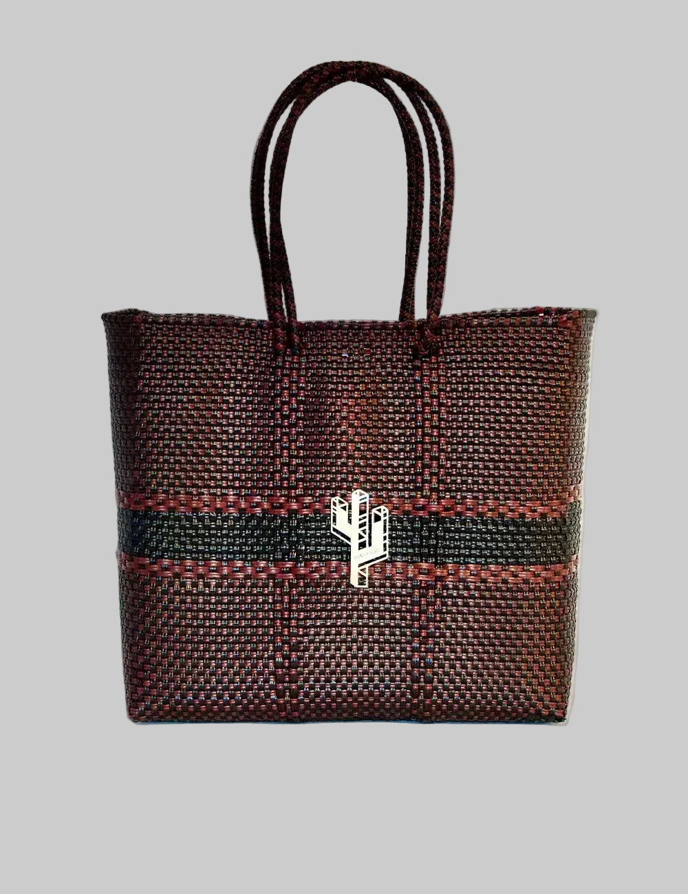 Rosita Blue - Puebla Burgundy-Black Large Tote