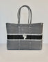 Rosita Blue - Puebla White-Black Large Tote