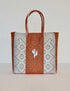 Rosita Blue - Tulum Orange-Silver-White Medium Tote