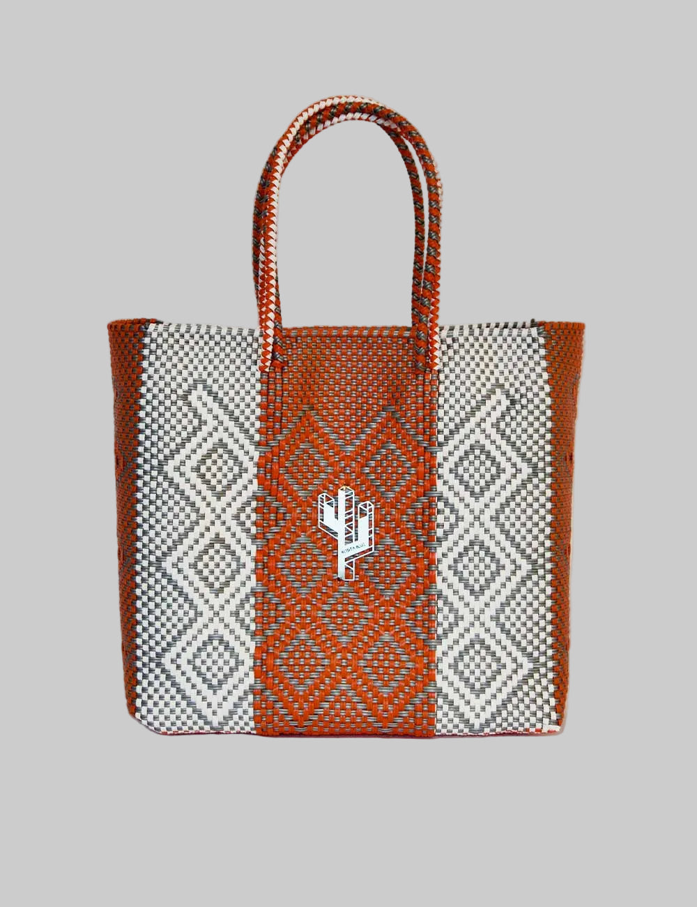 Rosita Blue - Tulum Orange-Silver-White Medium Tote