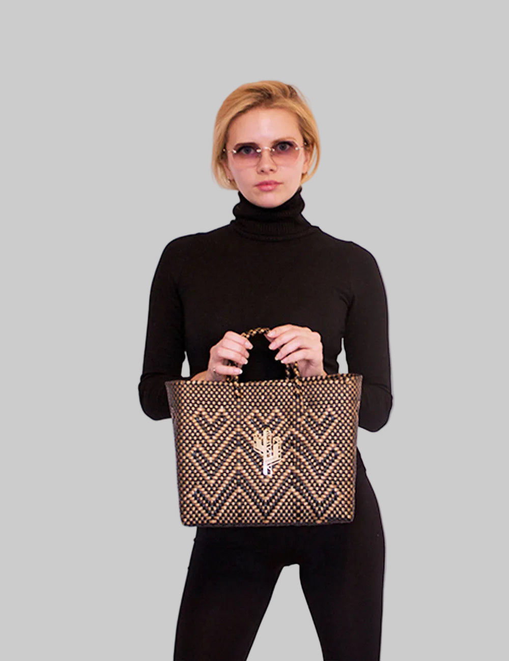 Rosita Blue - Veracruz Bronze-Gold-Black Small Tote