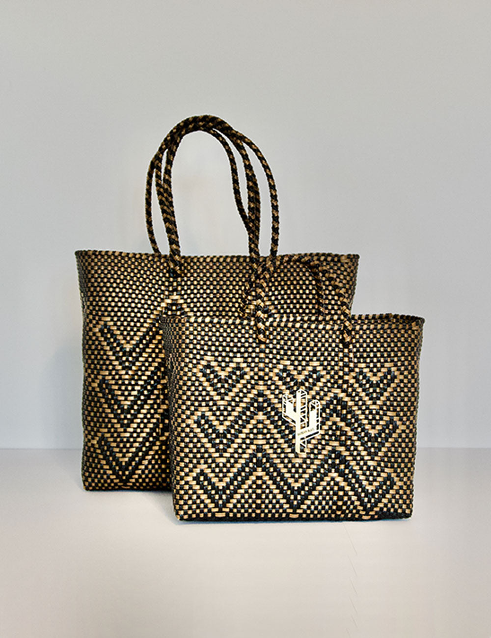 Rosita Blue - Veracruz Bronze-Gold-Black Tote Sizes