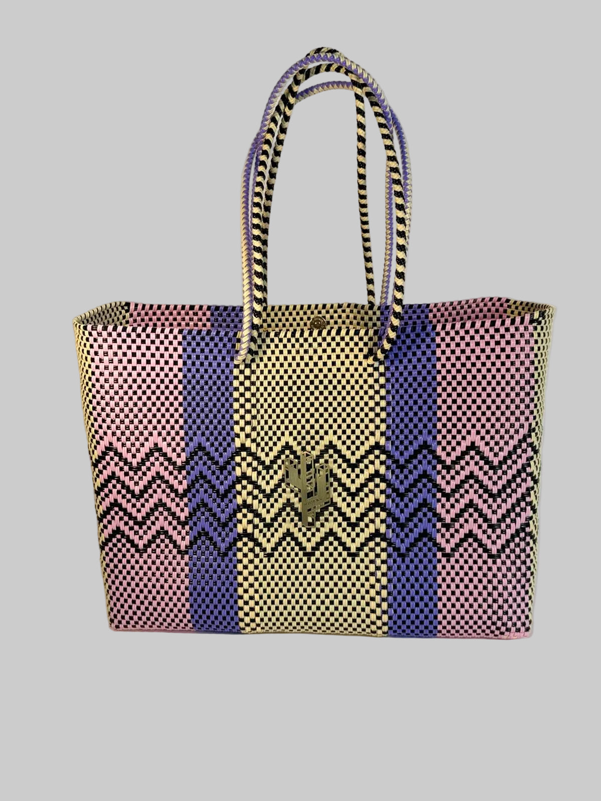 Cancun Beige-Rosa-Lila Large Tote