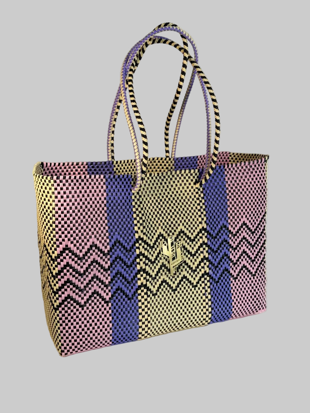 Cancun Beige-Rosa-Lila Large Tote