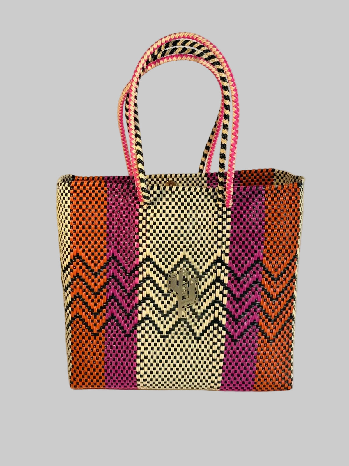 Cancun Beige-Orange-Fucsia Medium Tote