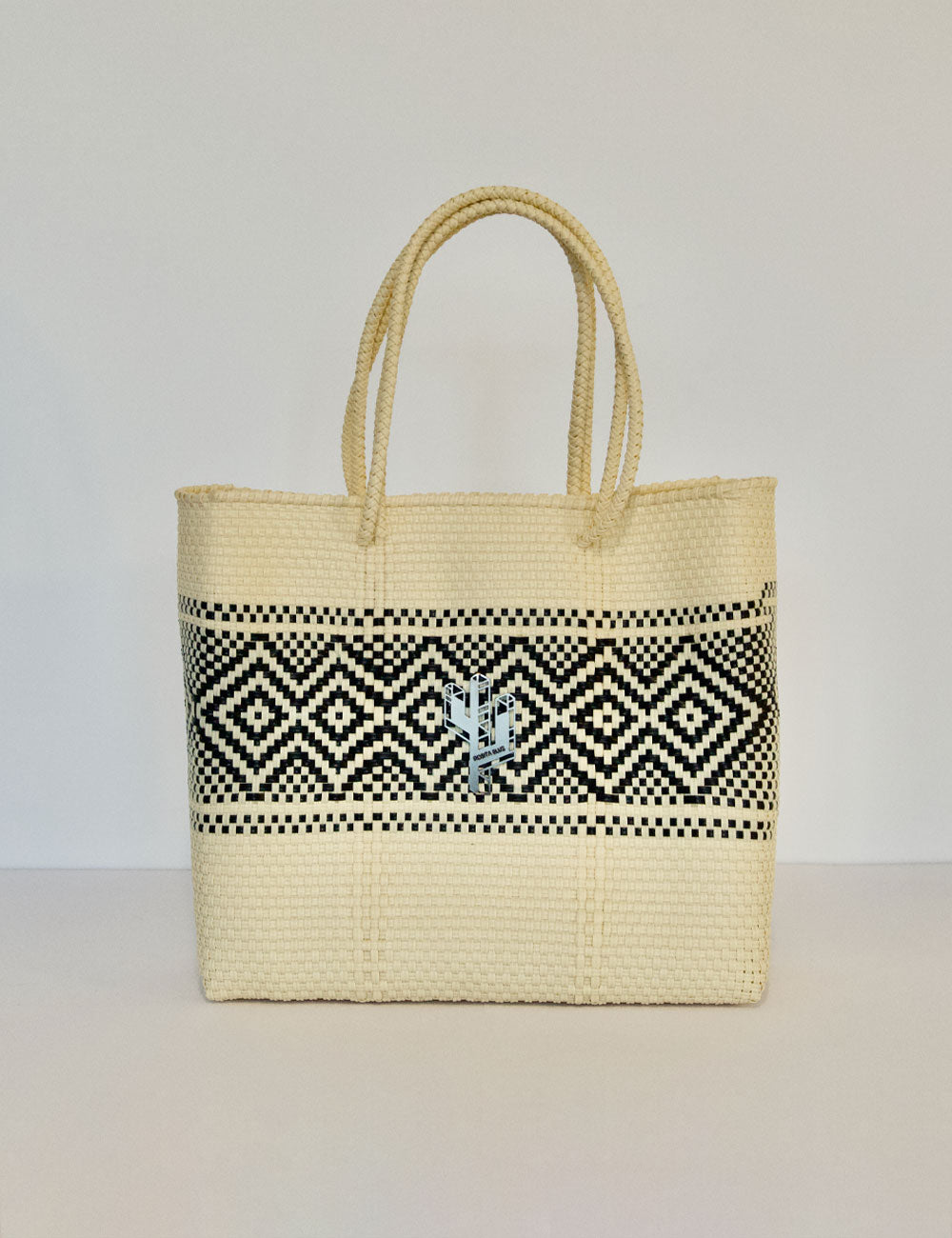 Azteca Beige-Black Medium Tote