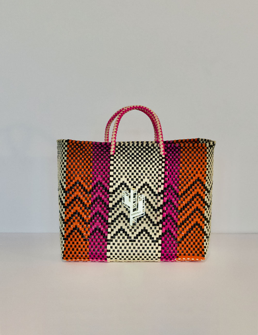 Rosita Blue - Cancun Beige-Orange-Fucsia Small Tote