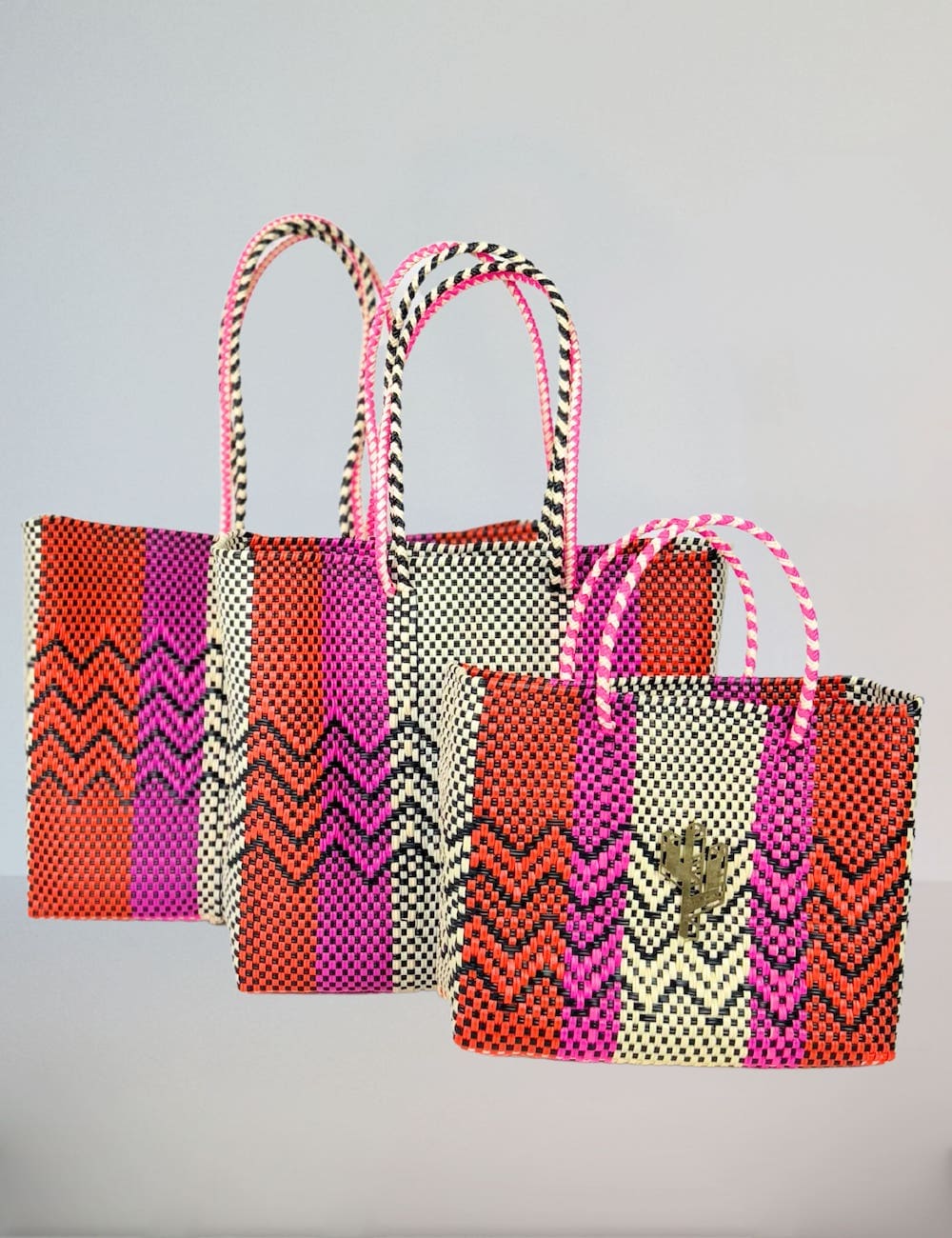 Rosita Blue - Cancun Beige-Orange-Fucsia_Tote SIzes