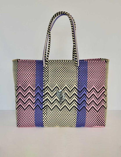 Rosita Blue - Cancun Beige-Rosa-Lila Large Tote