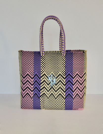 Rosita Blue - Cancun Beige-Rosa-Lila Medium Tote