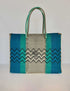 Rosita Blue - Cancun Beige-Turquoise-Blue Large Tote