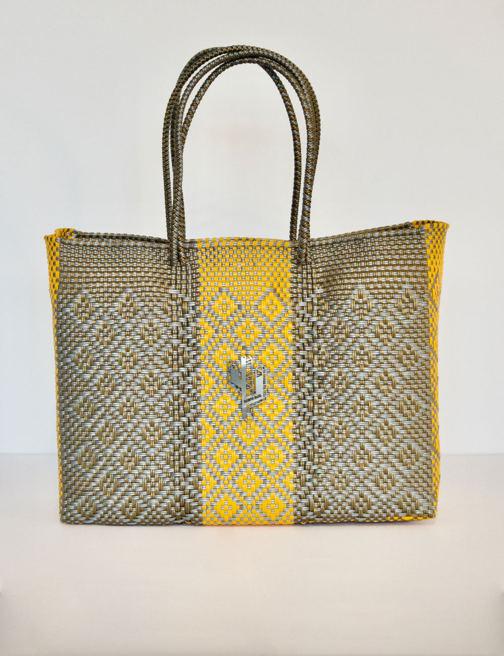 Rosita Blue - Chiapas Silver-Yellow Large Tote