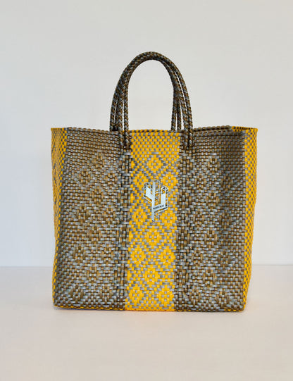 Rosita Blue - Chiapas Silver-Yellow Medium Tote