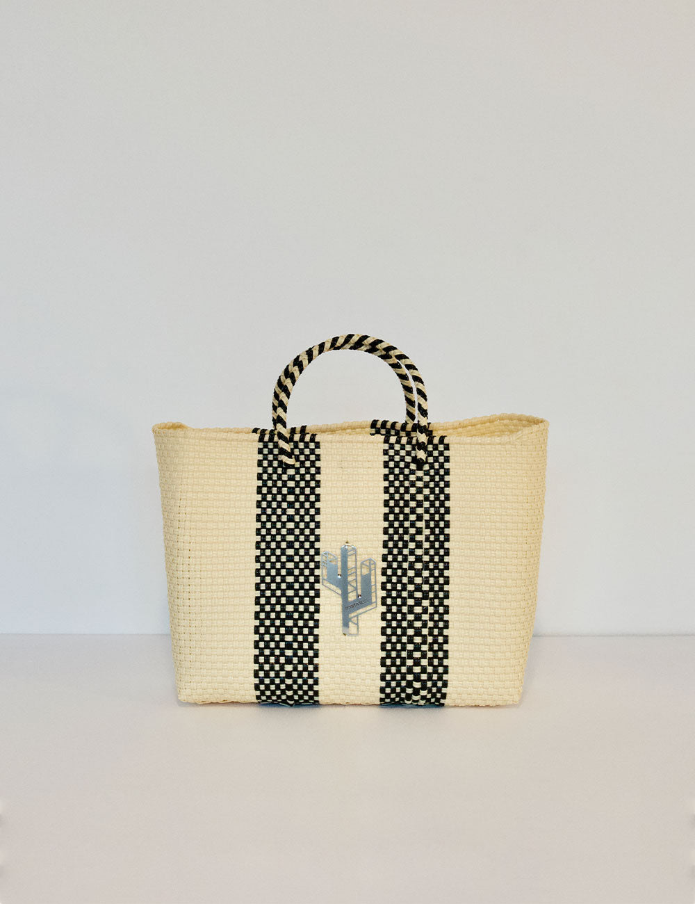 Colima Beige-Black Small Tote