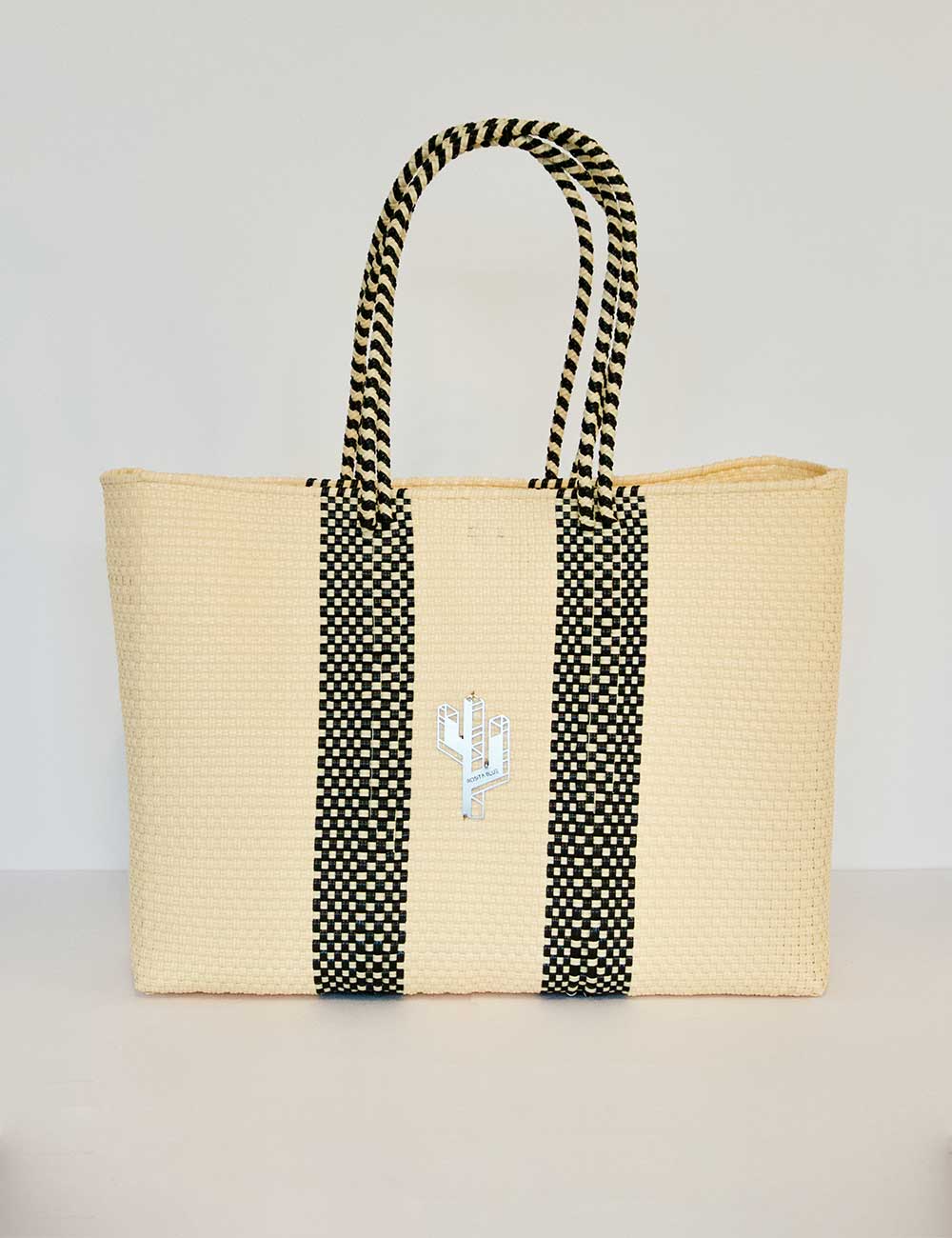 Rosita Blue - Colima Beige-Black Large Tote