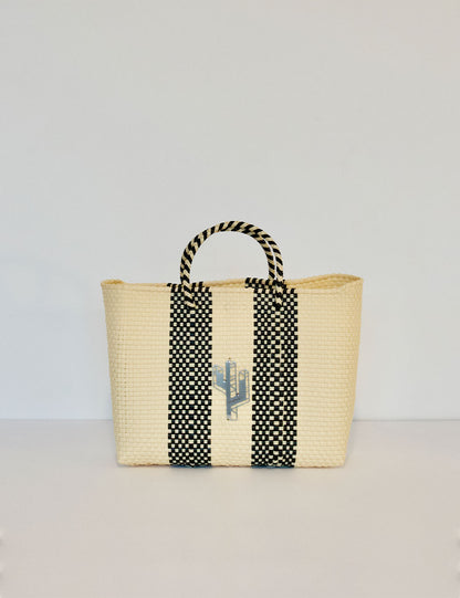 Rosita Blue - Colima Beige-Black Small Tote