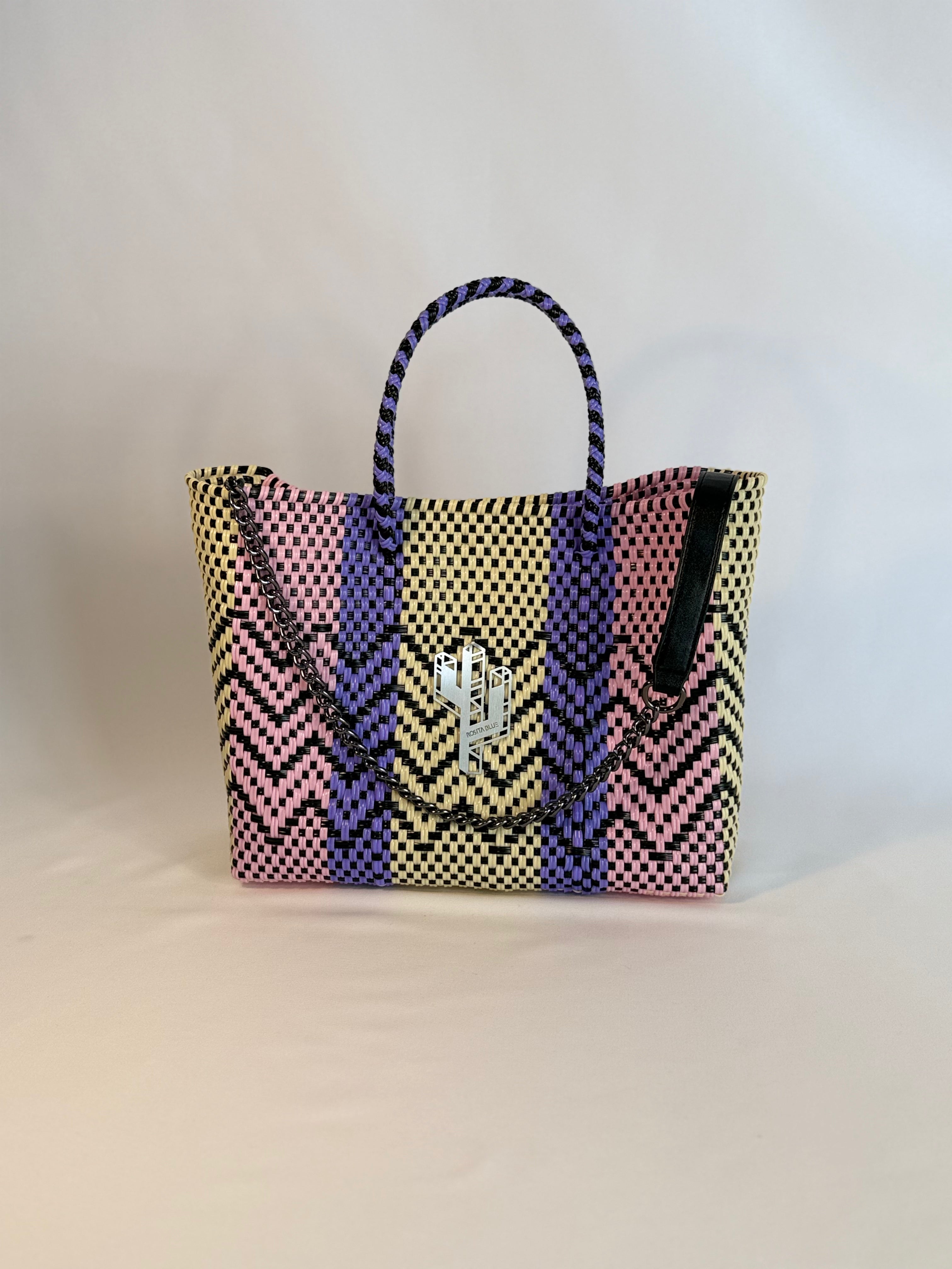 Cancun Beige-Rosa-Lila Small Tote