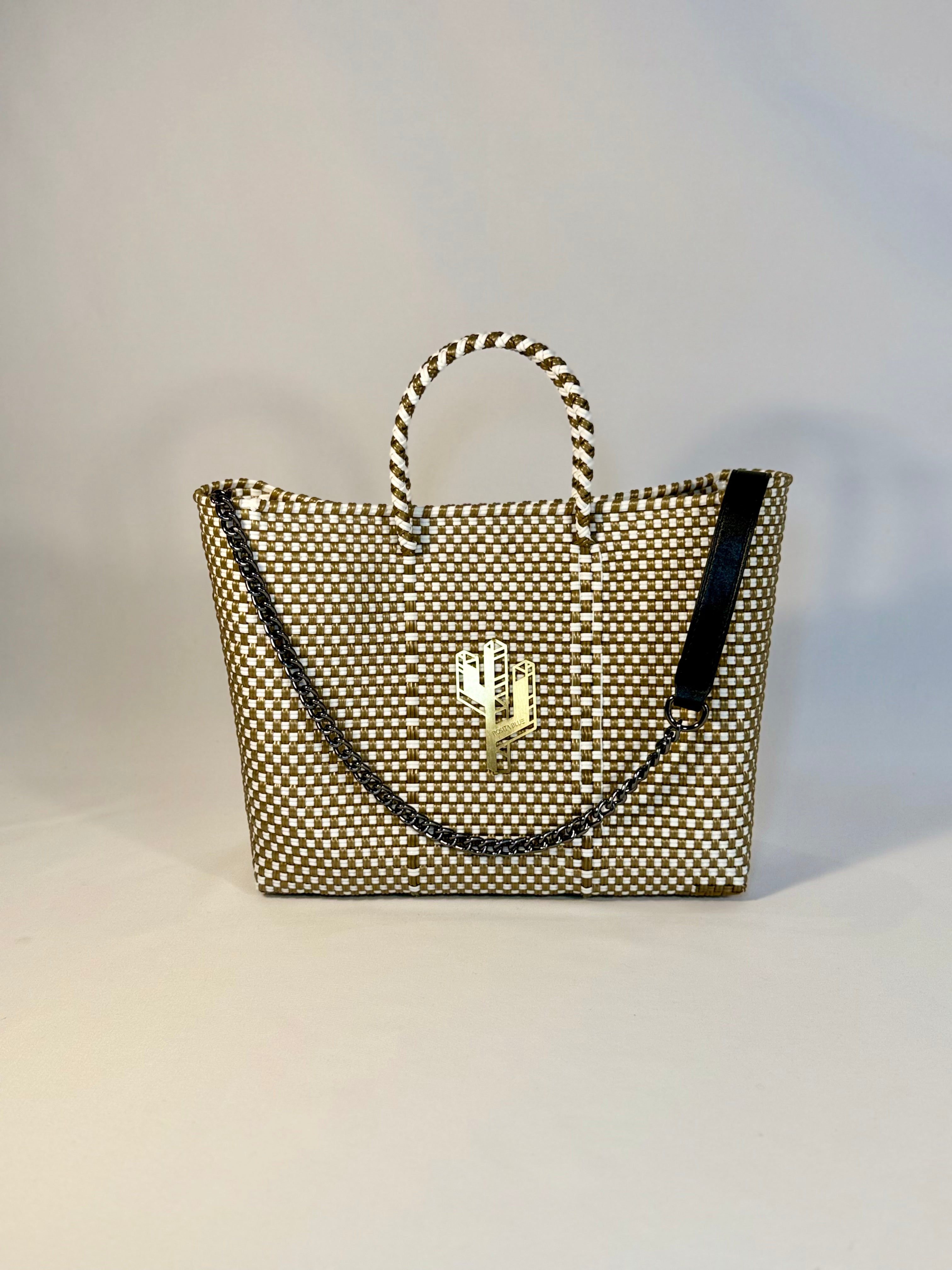 Jalisco Gold-White Small Tote