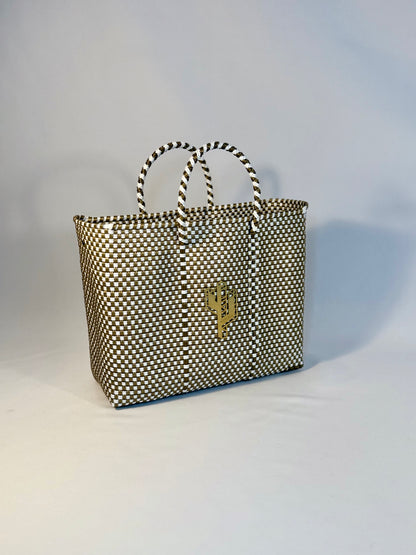 Jalisco Gold-White Small Tote