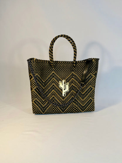 Veracruz Bronze-Gold-Black Small Tote