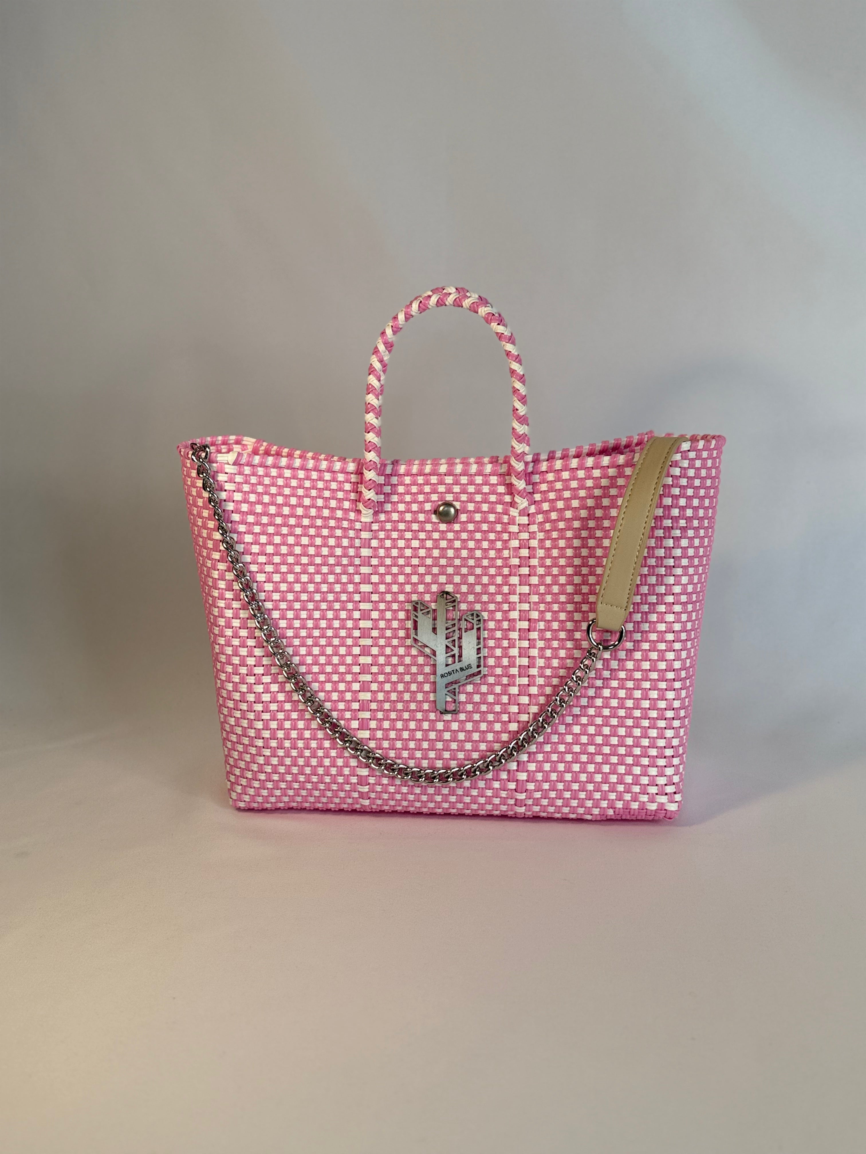 Jalisco Pink-White Small Tote
