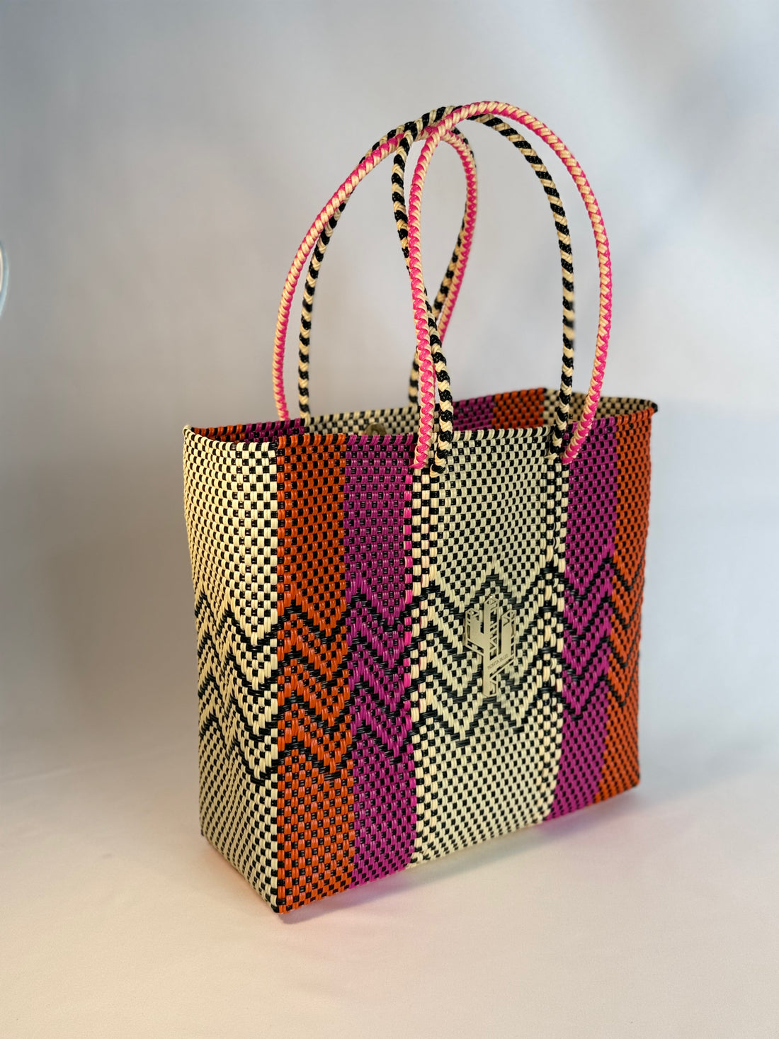 Cancun Beige-Orange-Fucsia Medium Tote