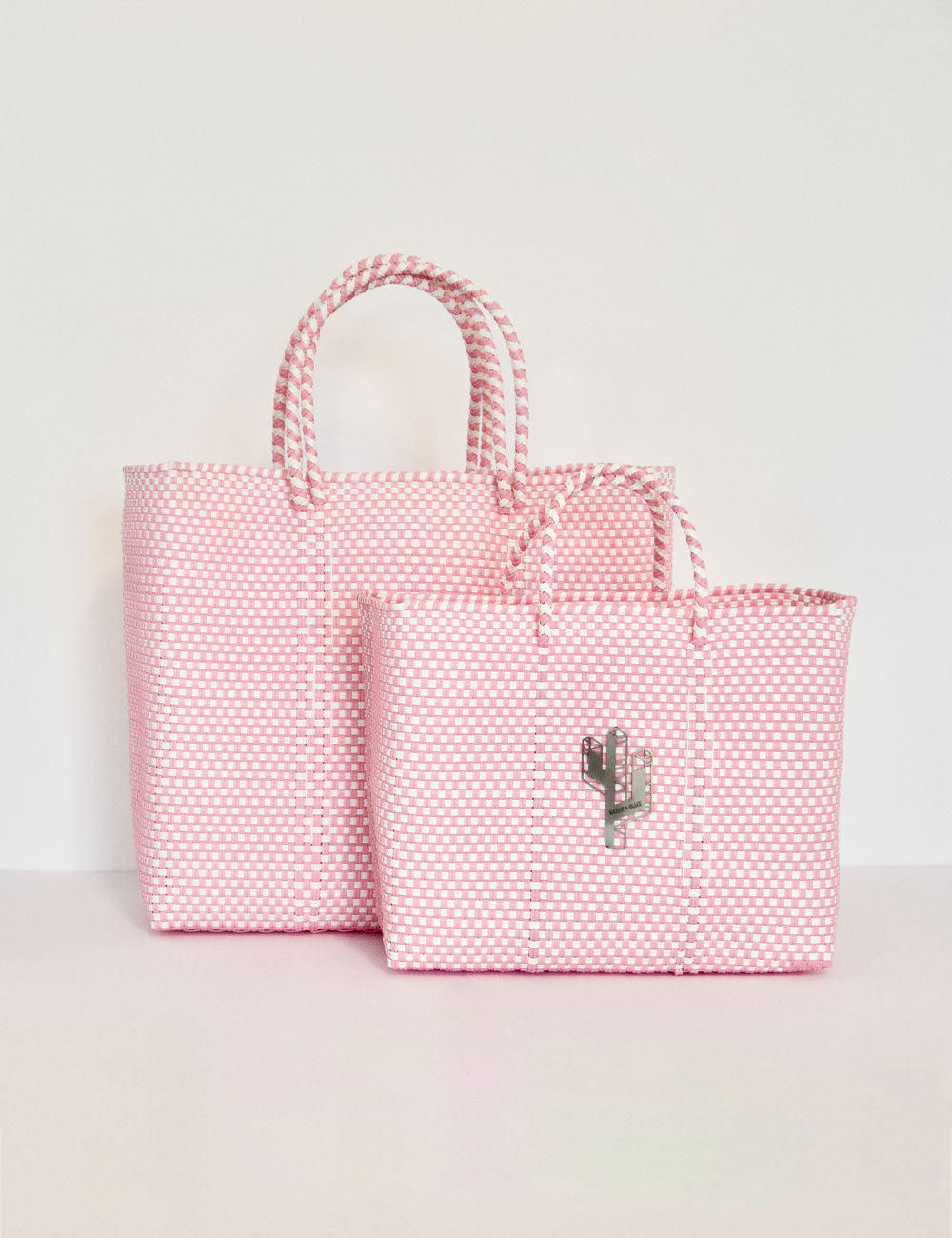 Jalisco Pink-White Medium Tote