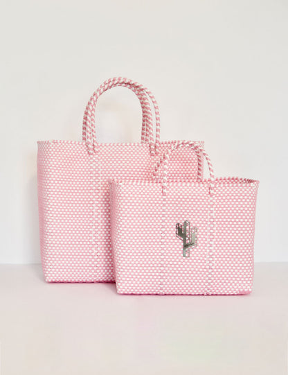 Jalisco Pink-White Small Tote